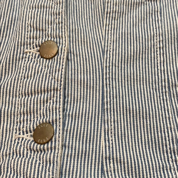 Cropped Blue & White Denim Small Jacket - Picture 3 of 6